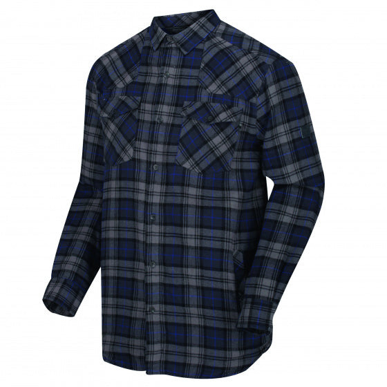 overhemd Tavior heren katoen donkergrijs maat 3XL