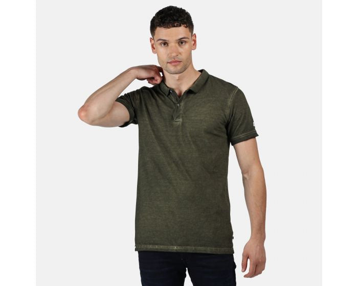 poloshirt Taiden heren katoen legergroen maat M