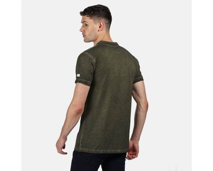 poloshirt Taiden heren katoen legergroen maat M