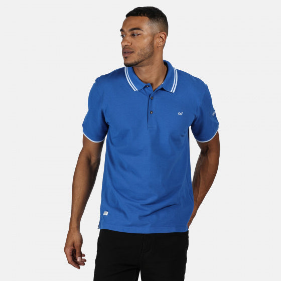 polo Talcott II heren katoen blauw maat S