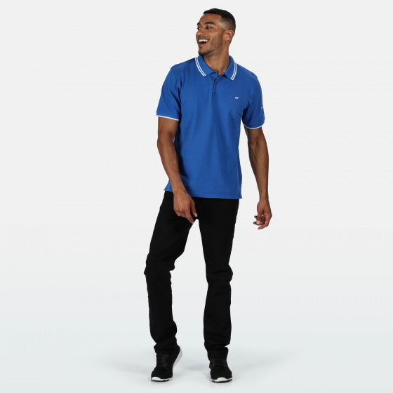 polo Talcott II heren katoen blauw maat S