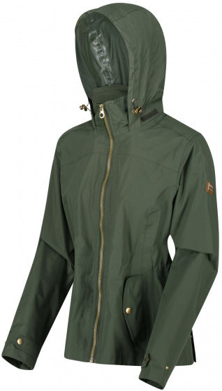 outdoorjas Laurenza dames polyester legergroen maat 44
