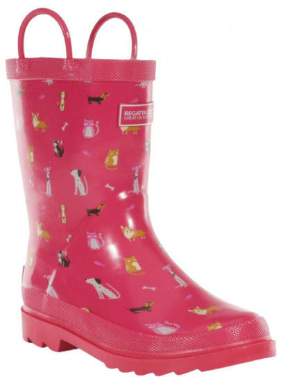 regenlaarzen Minnow junior rubber rood maat 24