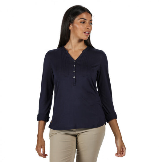 shirt Fflur Jersey Outdoor navy maat 42