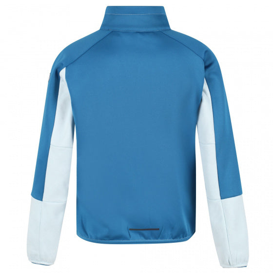 softshelljas Oberon IV junior polyester ijsblauw maat 152