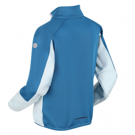 softshelljas Oberon IV junior polyester ijsblauw maat 152