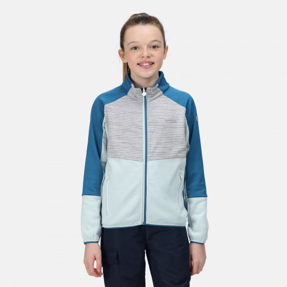 softshelljas Oberon IV junior polyester ijsblauw maat 152
