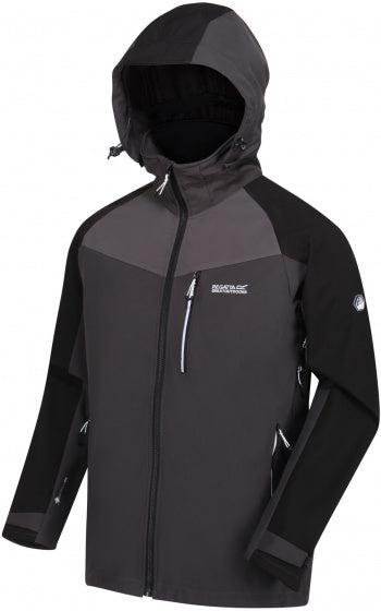 softshell-jas Hewitts VI heren polyester grijs/zwart mt S