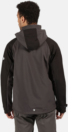 softshell-jas Hewitts VI heren polyester grijs/zwart mt S