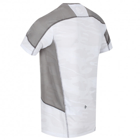 sportshirt Camito Active heren polyester wit/grijs mt XXL