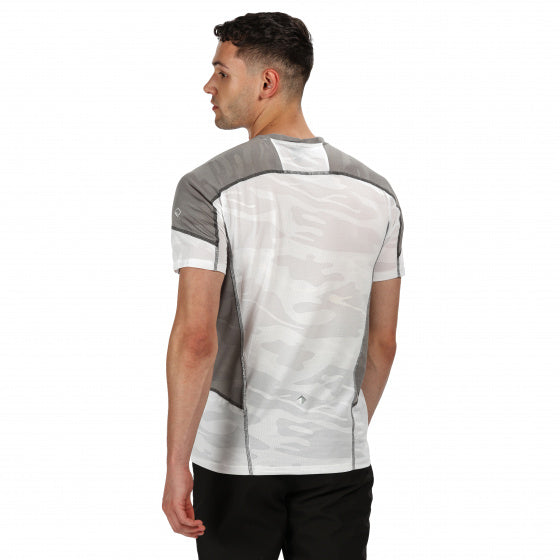 sportshirt Camito Active heren polyester wit/grijs mt XXL