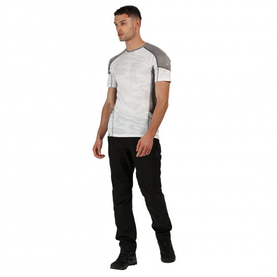sportshirt Camito Active heren polyester wit/grijs mt XXL