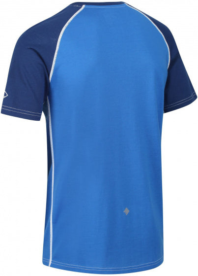 sportshirt Tornell heren merino/polyester blauw mt S