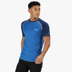 sportshirt Tornell heren merino/polyester blauw mt XXL