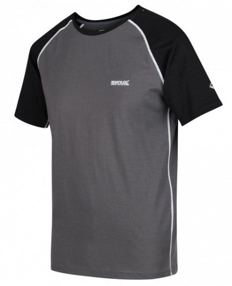 sportshirt Tornell heren merino/polyester grijs mt S