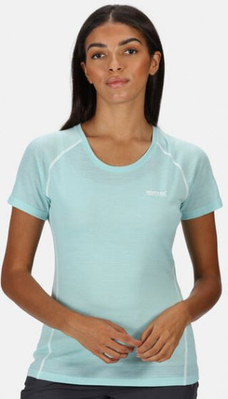 sportshirt Tornell II dames wol/polyester aqua maat 46