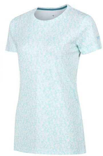 T-shirt Fingal dames polyester aqua maat 44