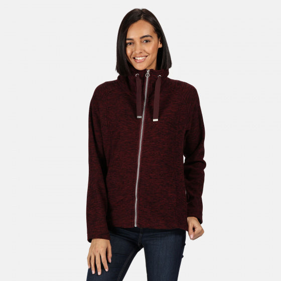 fleecevest Zaylee dames donkerrood maat 34