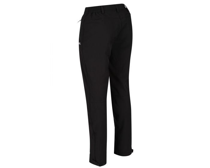wandelbroek Geo Softshell dames 84 cm zwart maat 40