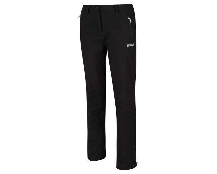 wandelbroek Geo Softshell dames 84 cm zwart maat 40