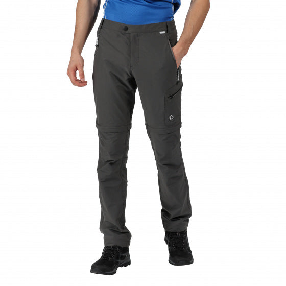 wandelbroek Highton heren 76 cm polyamide grijs mt 56