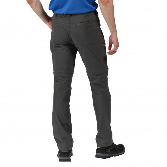 wandelbroek Highton heren 76 cm polyamide grijs mt 56
