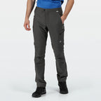 wandelbroek Highton heren polyamide donkergrijs mt 48