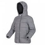 winterjas Lofthouse V junior polyester zwart/wit maat 140
