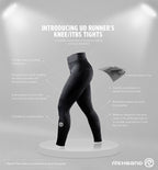 compressietight UD Runner's Knee dames zwart maat M