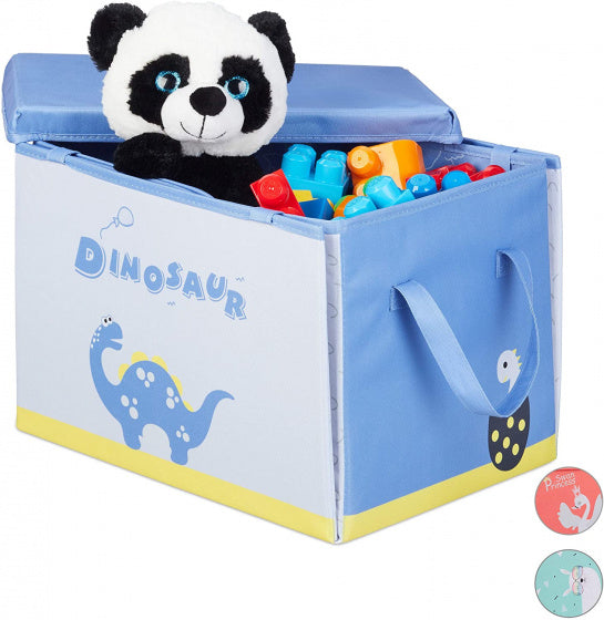 opbergdoos/speelkleed Dino 41 cm polyester blauw