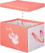 opbergdoos/speelkleed Zwaan 41 cm polyester roze