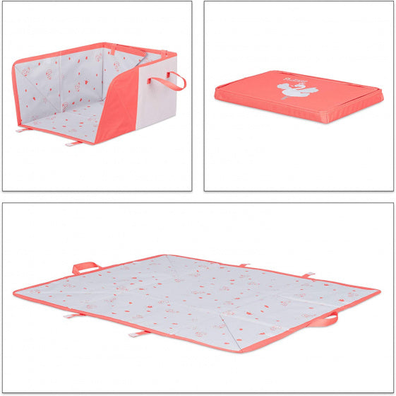 opbergdoos/speelkleed Zwaan 41 cm polyester roze