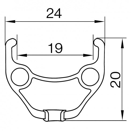 Velg Top Disc 27,5 inch aluminium 32G zwart