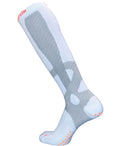 sportsokken Prevent Strain nylon/elastaan wit/grijs mt M