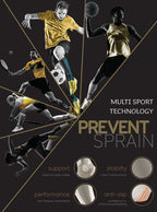 sportsokken Prevent Strain nylon/elastaan wit/grijs mt M