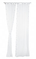 gordijnset Little Stars 250 cm polyester wit 2 -delig