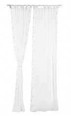 gordijnset Little Stars 250 cm polyester wit 2 -delig