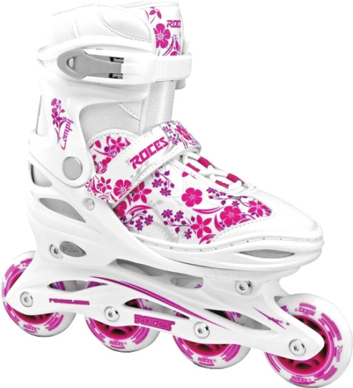 Roces Compy 8.0 inlineskates softboot meisjes wit/roze maat 38-41