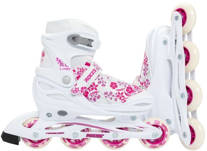 Roces Compy 8.0 inlineskates softboot meisjes wit/roze maat 38-41