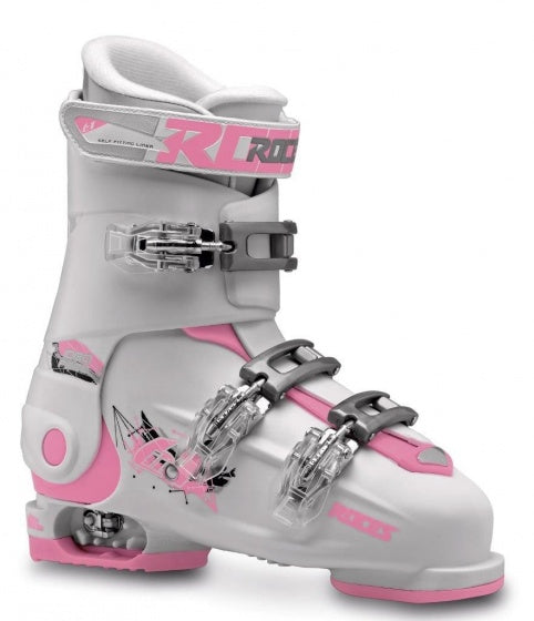 Roces - idea free - skischoenen - kinderen - 22.5-25.5 (36-40) - wit - roze