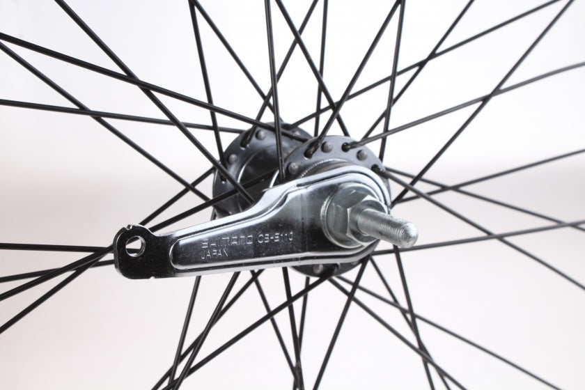 achterwiel 28 inch 36G terugtraprem aluminium zwart