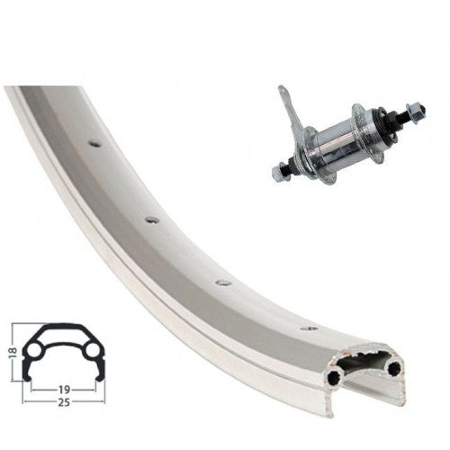 Rodi Achterwiel 26 x 1.75 inch terugtraprem zilver