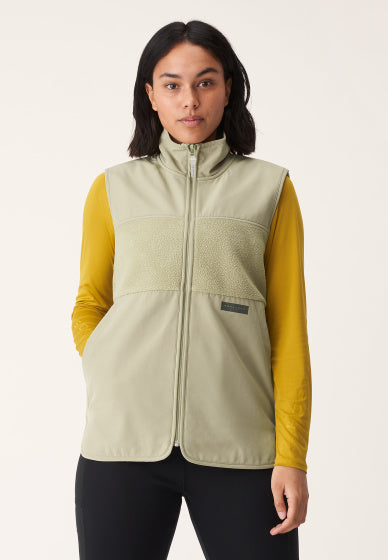 bodywarmer Corrine Pile dames polyester beige mt S