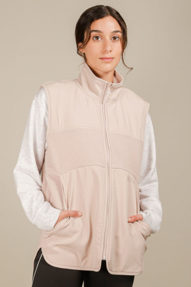 bodywarmer Corrine Pile dames polyester zachtroze mt L