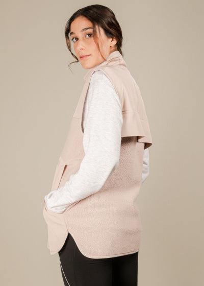 Röhnisch Bodywarmer Corrine Pile dames polyester zachtroze mt 3XL