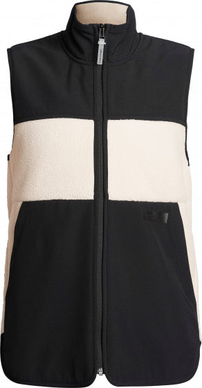 bodywarmer Corrine Pile dames polyester zwart/wit mt 3XL
