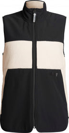 bodywarmer Corrine Pile dames polyester zwart/wit mt 3XL