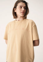 fitness-shirt Soft Tee Leslie dames katoen beige mt S