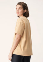 fitness-shirt Soft Tee Leslie dames katoen beige mt XL