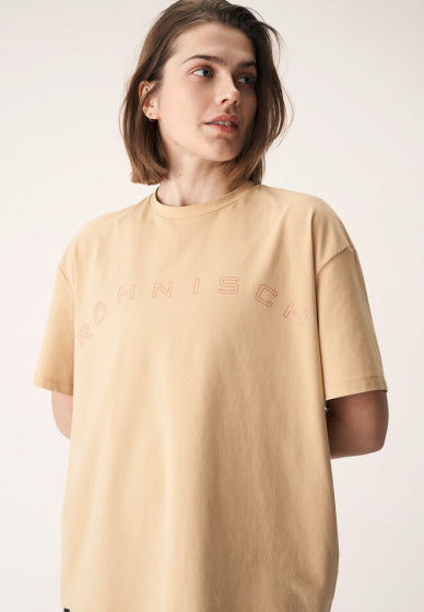 fitness-shirt Soft Tee Leslie dames katoen beige mt XL